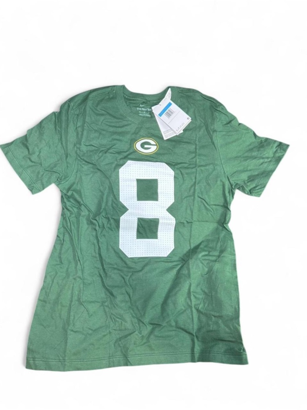 Nike Green Bay Packers #8 Josh Jacob’s Player Jersey T Shirt - Brand New